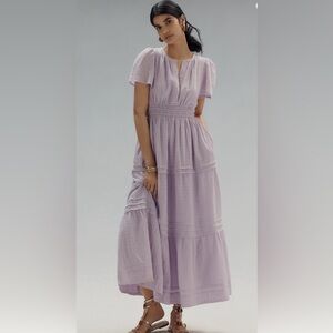 Anthropologie  Somerset Maxi Dress: Dobby Edition size XL lilac EUC